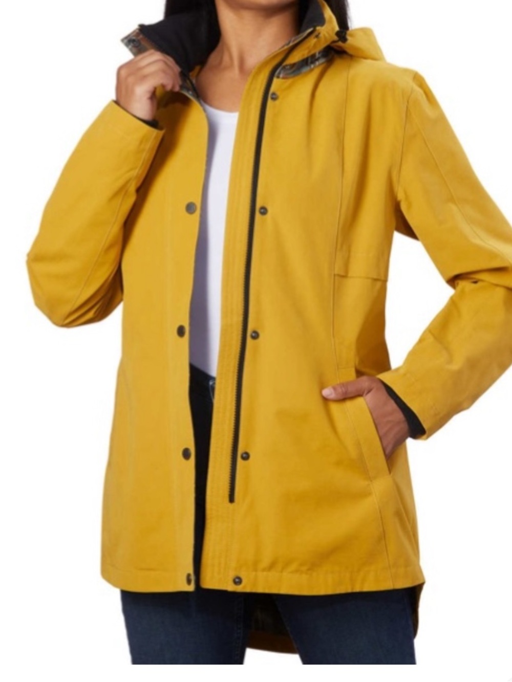 Pendleton Golden Yellow Plaid Lined Water Repellent Wind Resistant Coat Sz L